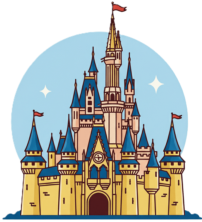 Magical castle illustration